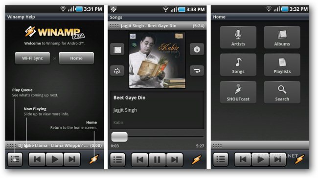 Winamp Media Player Now Available On Android - Features Wi-Fi Sync And Shoutcast Support Winamp Media Player Now Available On Android - Features Wi-Fi Sync And Shoutcast Support