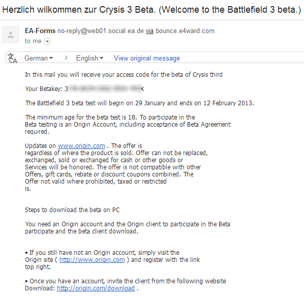Genuine Crysis 3 Beta Key Genuine Crysis 3 Beta Key