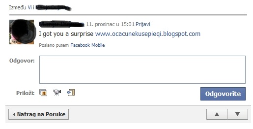 Poruka od prijatelja Poruka od prijatelja