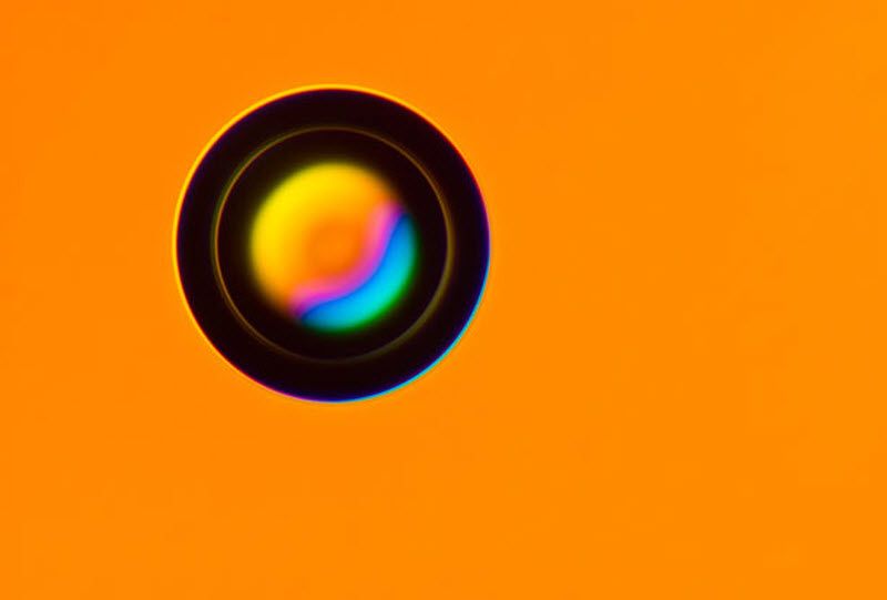 Air bubble in medical gel (300X magnification) taken at University of Wroclaw, Faculty of Biotechnology in Wroclaw, Poland