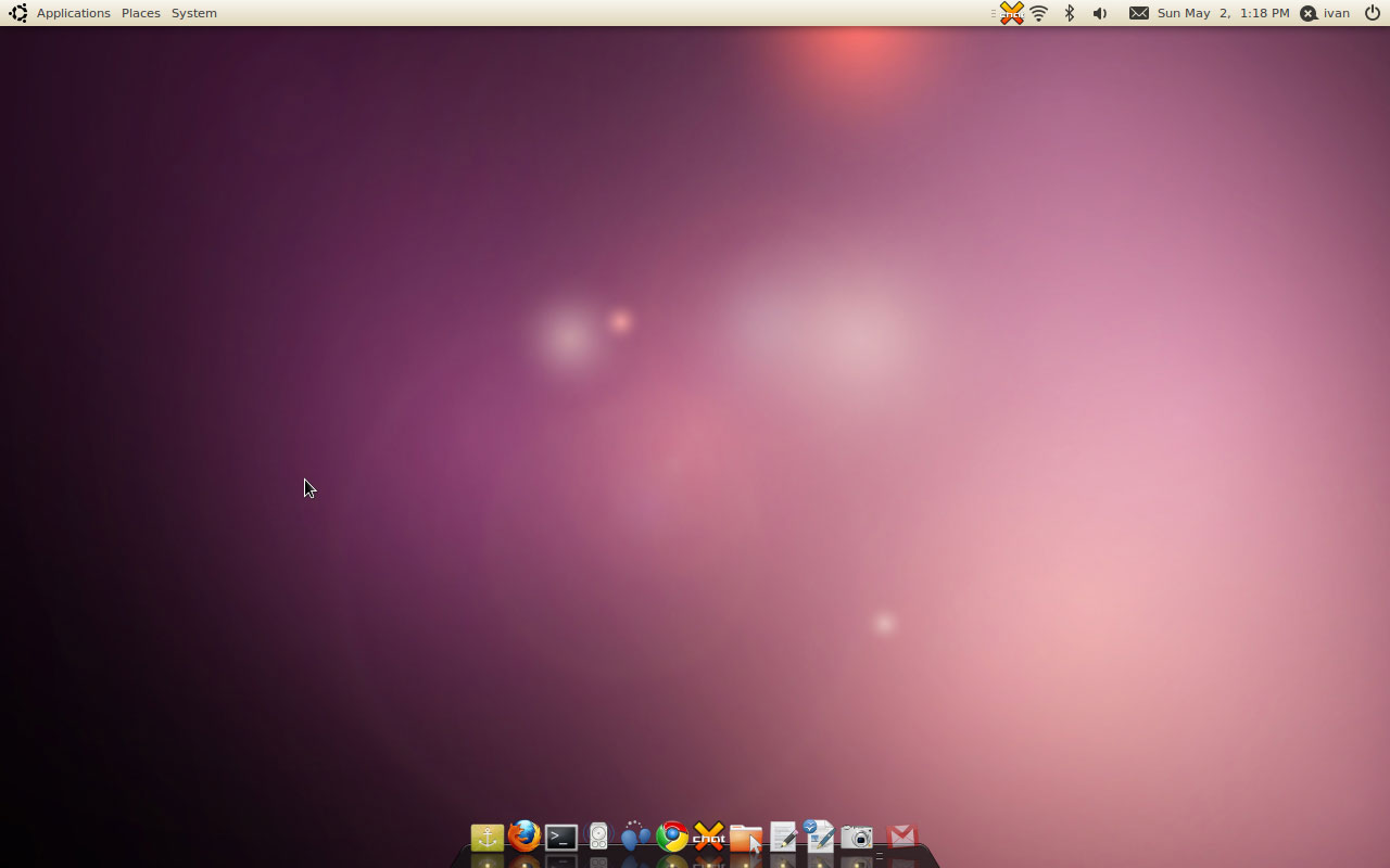 Ovako izgleda desktop UBUNTU-a Ubuntu Lucid Desktop