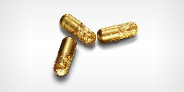 Goldglitterpill Kakam zlato