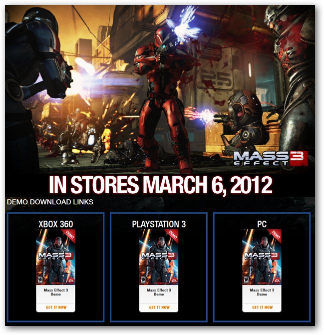 Mass Effect 3 Demo For PC